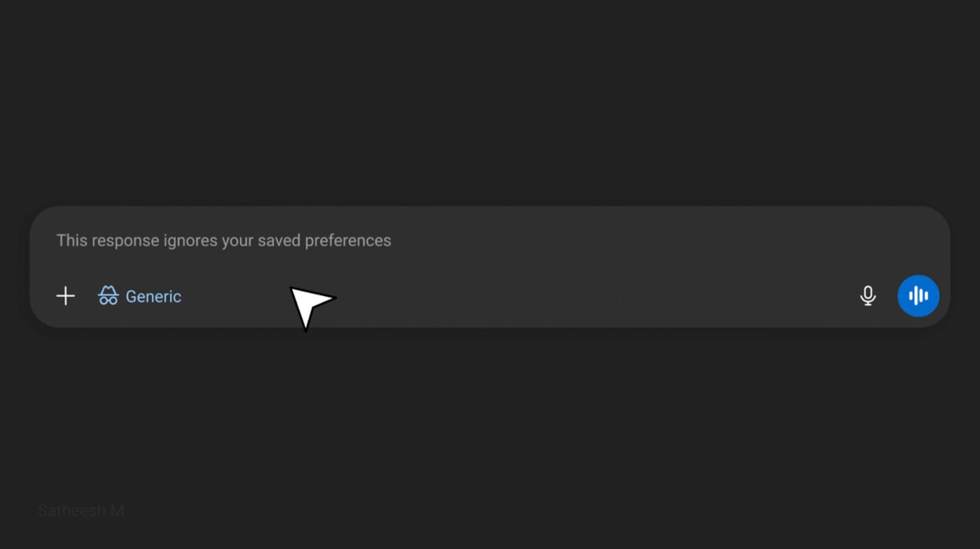 Generic mode active in chat bar