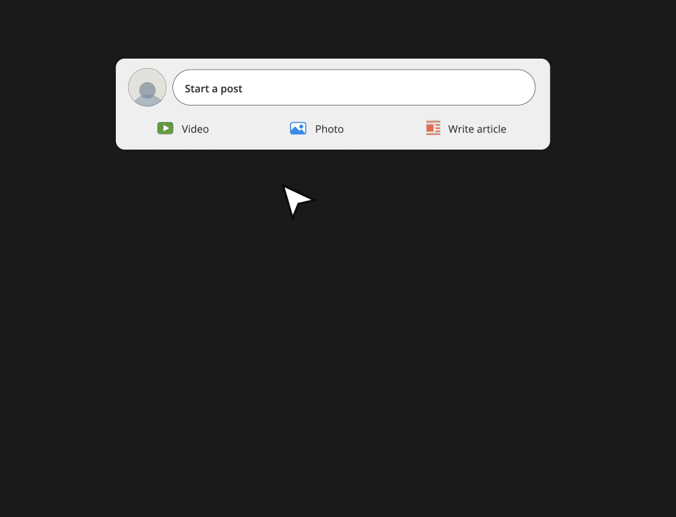 LinkedIn scheduled post flow interaction