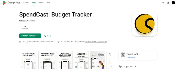 SpendCast: Budget Tracker on the Google Play Store