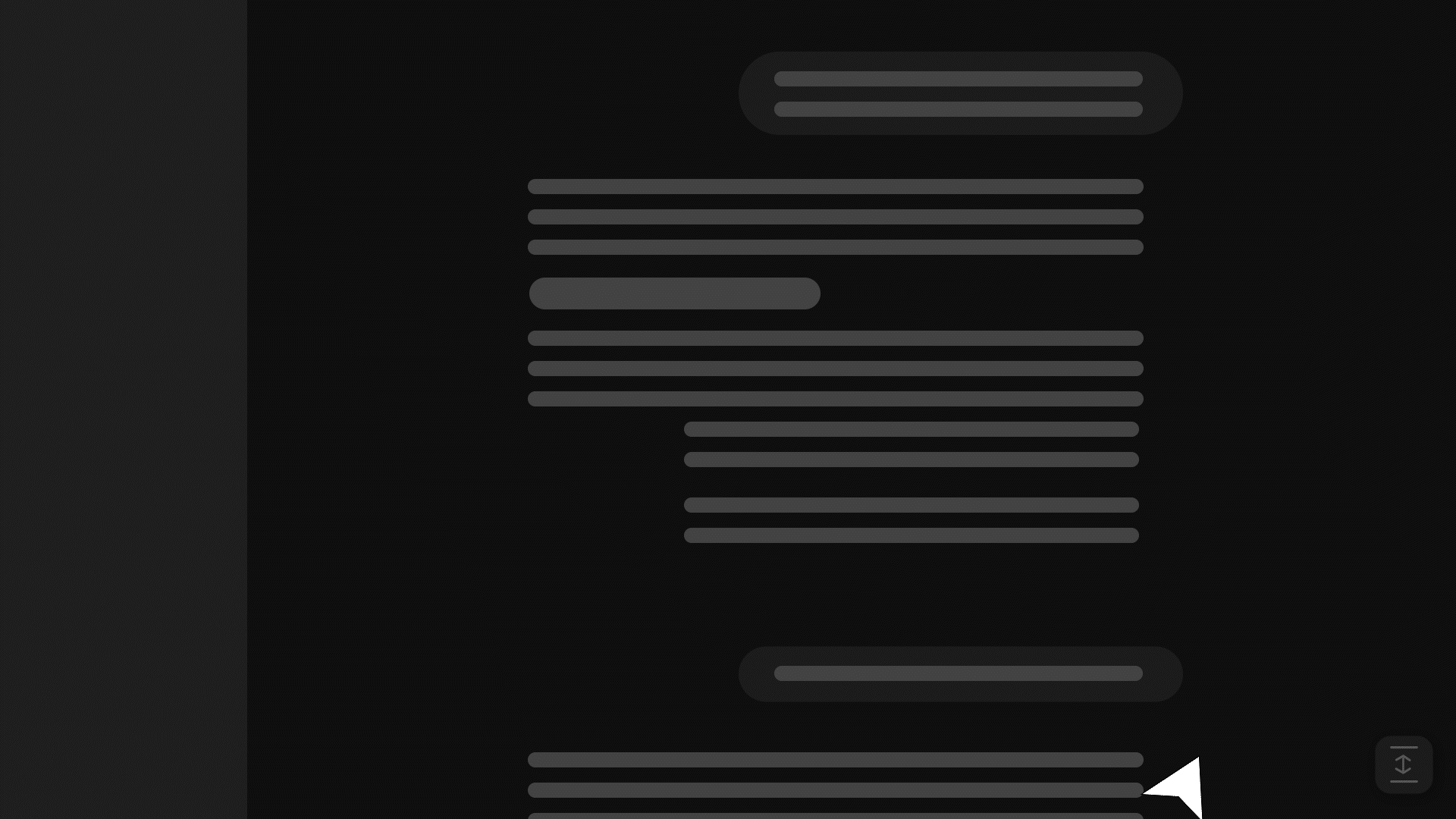 Progressive disclosure — date markers, timestamps on demand, timeline navigation