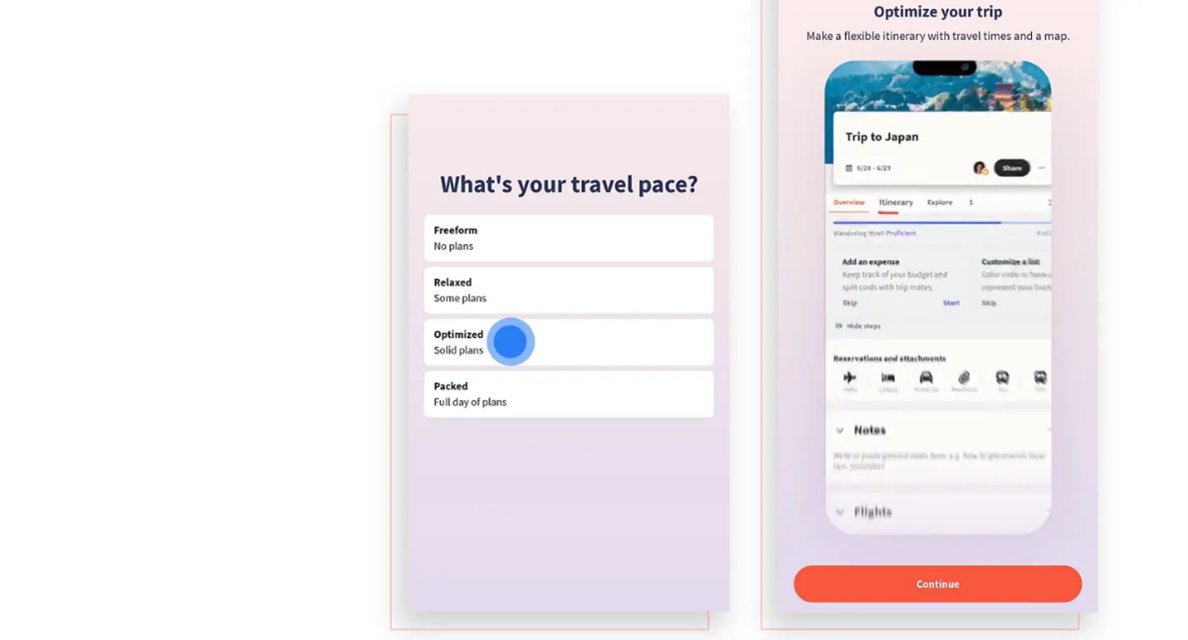 What's your travel pace? Freeform / Relaxed / Optimized / Packed — with Optimize your trip looping video