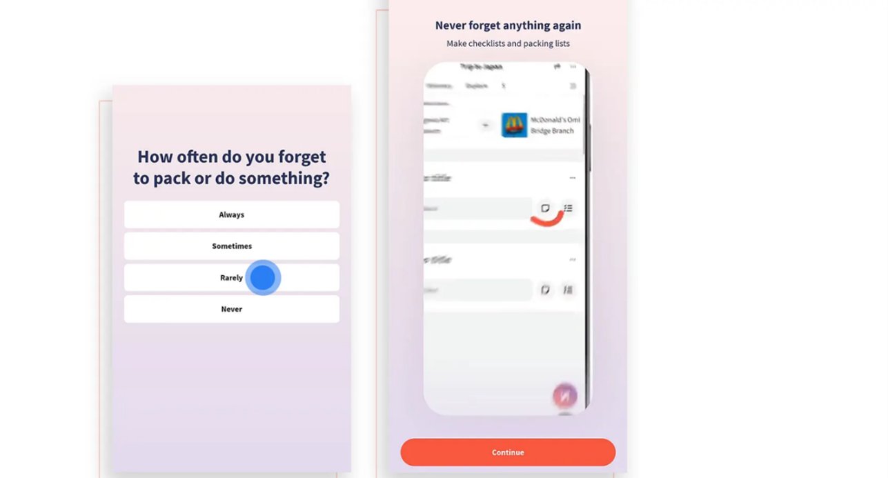 How often do you forget to pack or do something? — with Never forget anything again feature video